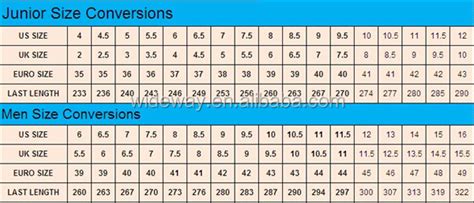 adidas shoe size chart china